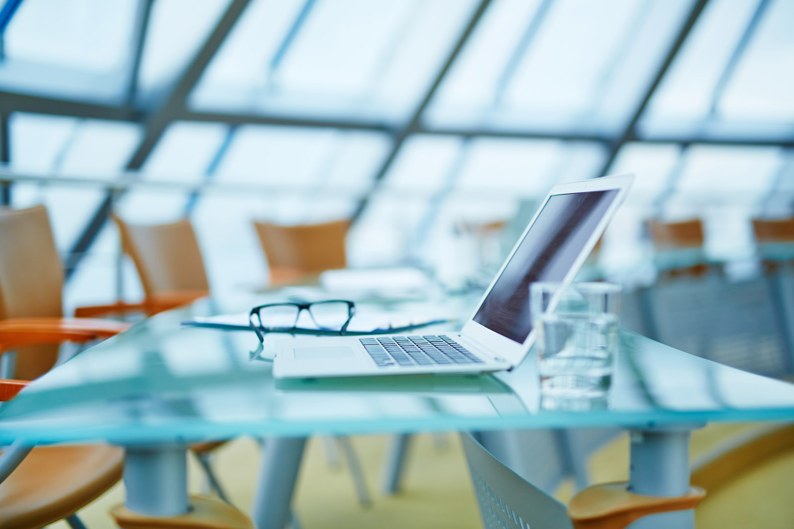 business consulting and laptop at workplace